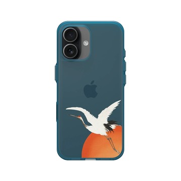 iPhone 17 Clear (相機按鈕) 夜幕藍 - The British Library - 鶴 ‧ 朝日