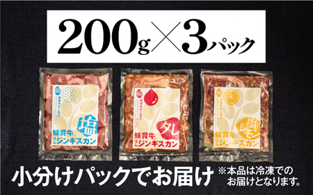 AA031妹背牛ラムジンギスカン食べ比べセット（塩、たれ、塩レモン）