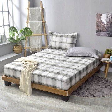 La Belle 100%純棉床包枕套組-淡墨風雅 多尺寸任選 - 雙人150X186CM