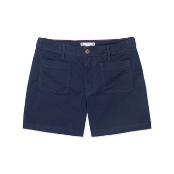 TOMMY 熱銷刺繡Logo口袋休閒短褲(女)-深藍色