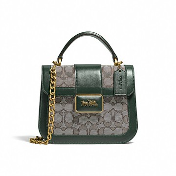 COACH ALIE 標志性提花頂部提手單肩包女士斜跨包 斜背包 C5866  ~【 菲尼斯 國際精品 ★ 疊加現抵$2099 】