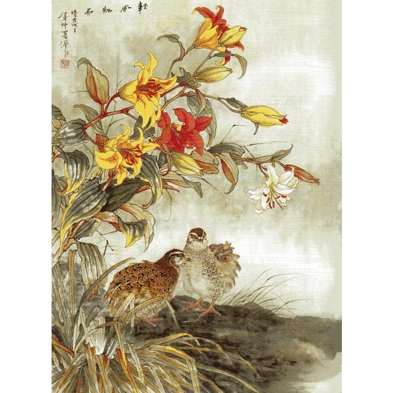 かちょう　重彩花鳥画法　中国画技法　中国絵画 重彩花#40479;画法