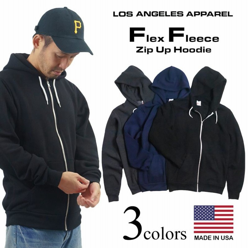 F97 - Flex Fleece Zip Up Hoodie – Los Angeles Apparel