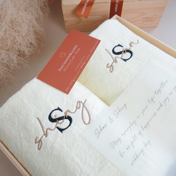 【香港毛巾品牌】客製化繡名毛巾 方巾 面巾 浴巾 100%美國棉製造