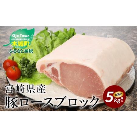 ふるさと納税 宮崎県産豚ロースブロック　5kg越え K16_0058_1 宮崎県木城町