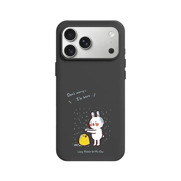 iPhone 17 Pro Max SolidX 黑 - 懶散兔與啾先生 Lazy Rabbit and Mr.Chu - 有我在