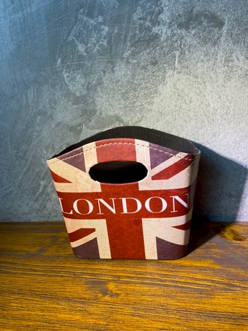 英倫收納袋桌面收納英國米字旗裝飾品干花花盆咖啡店奶茶店雜物
