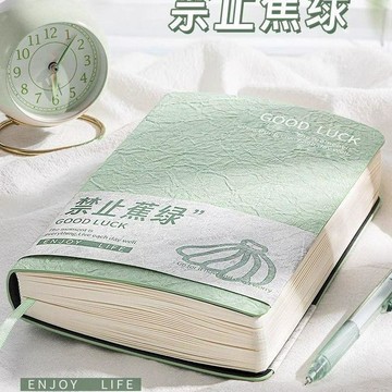 褶皺新款筆記本子加厚學生專用計劃考研日記本日系記事本聖誕禮物
