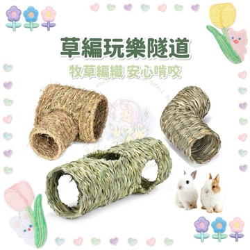 HW｜生活用品系列｜草編玩樂隧道 兔兔 天竺鼠 龍貓 倉鼠 隧道