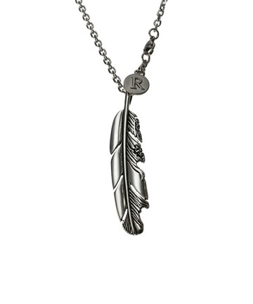 【Recovery】羽毛項鍊-鋼製(古銀)