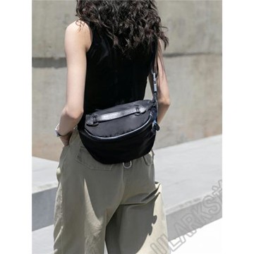 尼龍布蹦迪包女2025新款休閑百搭時尚腰包單肩包斜挎包牛津布胸包