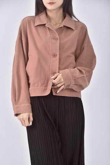 (F) uniqlo丹寧牛仔髒橘色長袖上衣