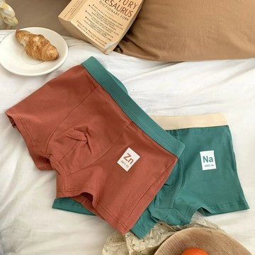 男士內褲 純棉平角褲 透氣潮流四角褲 個性內褲 青年中腰短褲 男四角內褲 男生內褲 內搭平角內褲【不二雜貨】