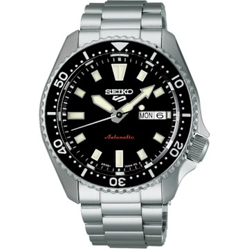 SEIKO 精工 5 Sports 系列 時尚復刻機械錶-黑面-男錶(SRPL85K1)42.5mm SK008