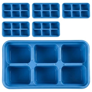 小麥購物 六格製冰盒 G058 38g  11.5 x 7 x 4cm  藍色  6件