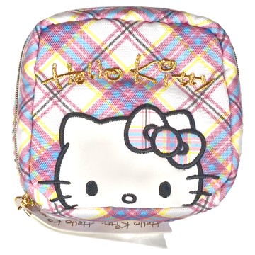 SANRIO 三麗鷗 化妝包  凱蒂貓 蘇格蘭  12.5 x 4 x 11cm