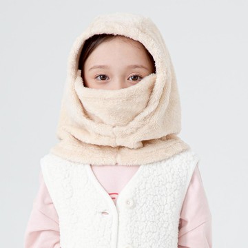 BASE ALPHA ESSENTIALS 兒童刷毛頸圍頭套  單一尺寸  奶油色