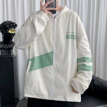 男士夏季防曬衣新款潮牌寬松工裝夾克潮流男裝防曬服薄外套上衣服