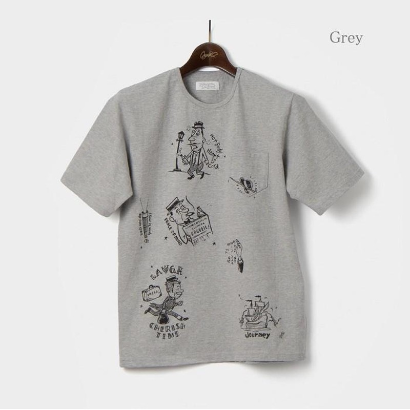 オルゲイユ 通販 ORGUEIL Crew Neck Printed T-Shirt OR-9052C