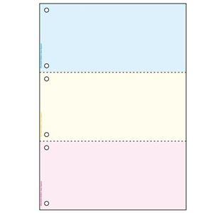 （まとめ）ヒサゴ マルチプリンタ帳票 撥水紙 A4カラー 3面 6穴 BPW2013 1冊（50枚） 