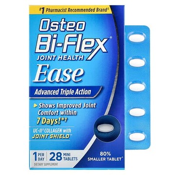 Osteo Bi-Flex, 骨碧雙彈，輕鬆自如，UC-II膠原配方，28迷你片