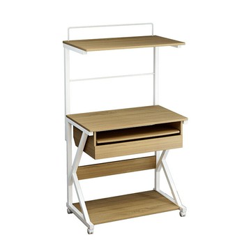 APP下單享點數9% 跨境外貿小戶型電腦桌臺式家用書桌雙層可移動迷你簡易臥室桌子