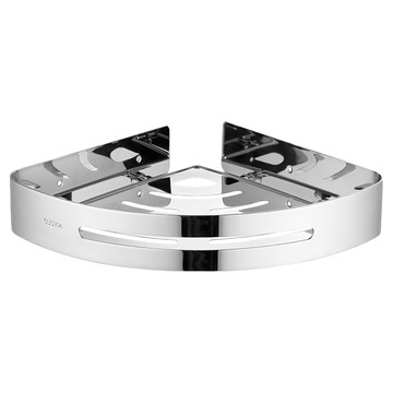 Kyhome 304不鏽鋼浴室三角置物架/壁掛轉角架/免打孔收納架  1個  28.5 x 22 x 4.5cm  銀色