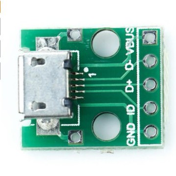 【AI電子】*(17-5)MICRO USB轉Dip 母座B型 麥克5p 貼片轉直插 轉接板 已焊接 母頭
