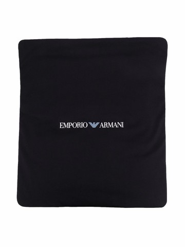 Emporio Armani Kids - logo-print cotton sleep bag - kids - Cotton/Cotton/Polyester - One Size - Blue