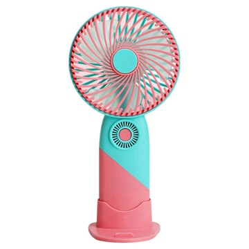 療癒系撞色USB充電3段風扇  顏色隨機  單一商品