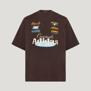 Adidas 愛迪達 Rac Gfx Tee LD6517 男 T恤 運動上衣 休閒短袖 純棉 印花 深咖啡