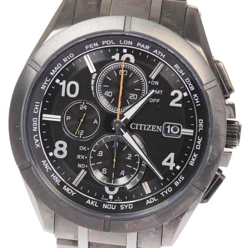 ☆良品【CITIZEN】シチズン アテッサ エコドライブ AT8166-59E ソーラー電波 メンズ | LINEショッピング