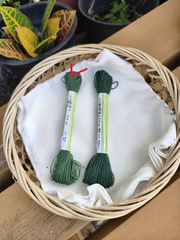 藍染與福木羊毛單股刺繡線(3)