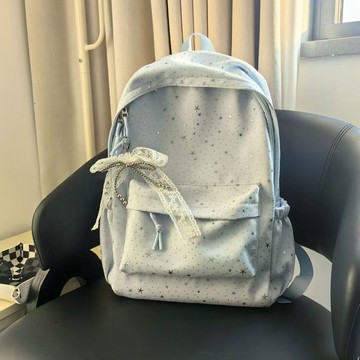星星書包新款大容量可愛高中生ins風雙肩包簡約大學生背包