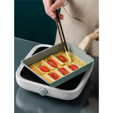 日式玉子燒平底鍋不粘鍋家用煎鍋燃氣灶適用煎蛋神器牛排煎餅鍋