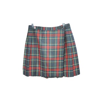 Hysteric Glamour 女士 蘇格蘭格紋 羊毛百褶裙 A字短裙 M碼
