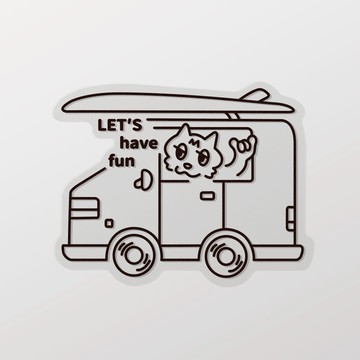 GO SURFING/SADCAT/SADCAT/車貼、軟磁 SunBrother孫氏兄弟 防水貼紙 車貼貼紙 軟性磁