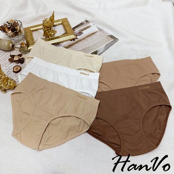 【HanVo】天天出貨 SHIMMER字母美拉德風格內褲 吸濕排汗 中腰三角褲 透氣內褲 內褲 內著 A11-5858