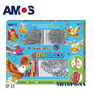 韓國AMOS 6色壓克力模型版DIY玻璃彩繪膠-SA款