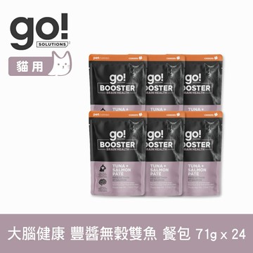 【SofyDOG】go! 貓咪機能主食餐包 大腦健康 豐醬無穀雙魚 71g 24件組 貓罐頭 貓餐包 鮮食