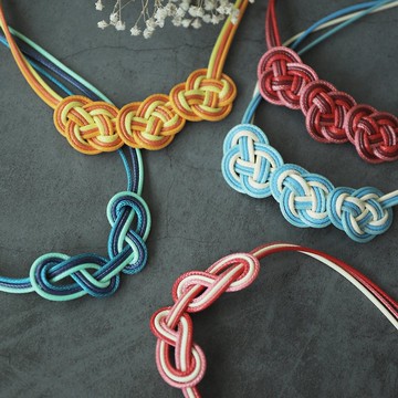 繩結桃花結蝴蝶結三錢結項鏈DIY材料工具包