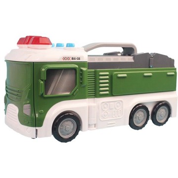 軍事車造型立體停車場 燈光 音效5018-3/一組入(促1200) 內附12台車 軍事停車場-生
