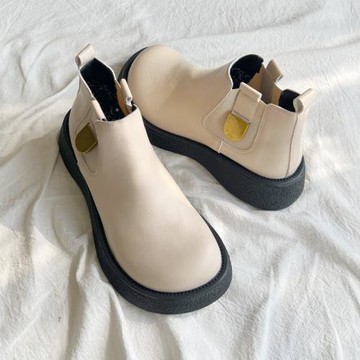 切爾西靴女2025年秋冬季新款復古馬丁靴英倫風厚底增高加絨短靴