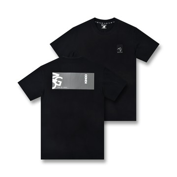 KINGO男款｜黑色印花T恤 411135