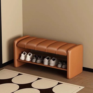 簡約現代沙發凳家門口長條凳可坐皮長凳意式換鞋凳入戶一體穿鞋凳