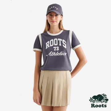 Roots女裝- ARCH 短袖上衣-深灰色