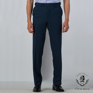 【BARONECE】商務輕量速乾平面褲_藍(524123-10)