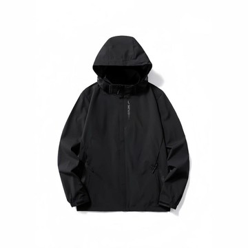 連帽沖鋒衣外套男士春秋款戶外防風防水風衣情侶夾克開衫登山旅遊鑫弘-錦衣華服