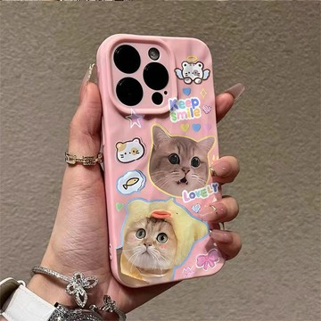 保護套*日韓可愛貓咪iPhone17promax手機殼蘋果16防摔11/12/13軟14趣味15