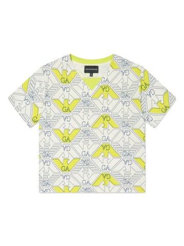 Emporio Armani Kids - logo-print cotton T-shirt - kids - Cotton - 16 yrs - White